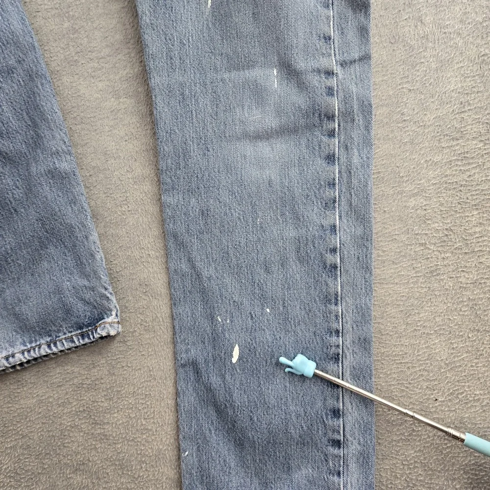 Levi's 501 Men Jeans 32X30 Light Blue Denim Straight Leg Y2K Button Fly READ